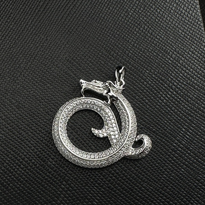 Laborgezüchteter Diamant 925 Silber Geometrischer Rechteckiger Anhänger Eis-Muster Halskette Charm Herren Statement-Schmuck Laborgezüchteter Diamant G Initial - Product Image 4