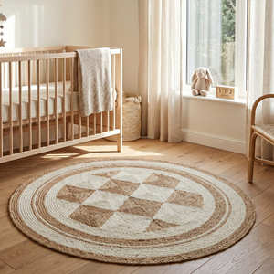 Tapis en jute tressé fait main noir pour la décoration moderne de fermes et de maisons industrielles - Product Image 4