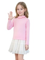 Großhandel Bio 100% Baumwoll-Jersey Atmungsaktive Umweltfreundliche Schnelltrocknende O-Ausschnitt Cartoon Langarm Anpassbare Mädchen T-Shirts
