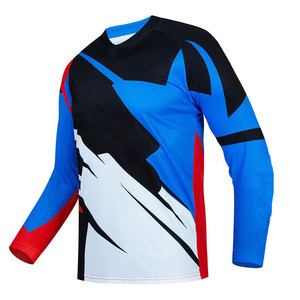 Camiseta de Motocross de Manga Larga para Hombre, Sublimación Personalizada, Camiseta de Carreras MX para Motocross Enduro, Secado Rápido, Color Personalizado - Product Image 1