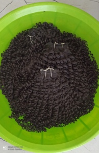 HAIR FASHION INDIA Extensions de cheveux humains vierges Remy indiens bouclés crépus, pré-bouclées, à double trame machine, 100GM - Product Image 5