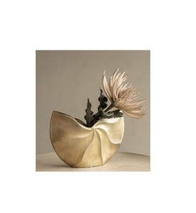 Handcrafted Iron Flower <b>Container</b> Luxury Decorative Accent Modern Interior Table Display Premium Floral Arrangement Design - Product Image 4