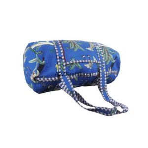 Elegante Bolsa de Lona Acolchada Vintage, Grande, 100% Algodón Puro, con Cierre, para Viajes, Compras, Playa, Primavera, Invierno - Product Image 5