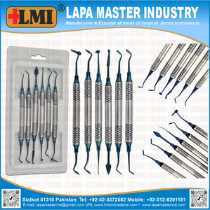 Ensemble d'instruments de restauration composite de 12 pièces, titane bleu et or, ensemble standard de 6 pièces, titane recouvert de plasma, antiadhésif, qualité supérieure - Product Image 6