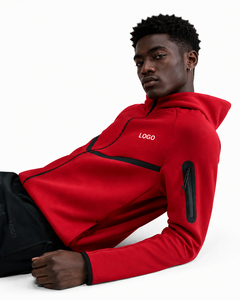Customize Men's Tech Fleece Windrunner Style Full <b>Zip</b> <b>Hooded</b> Jacket Athletic Sportswear Streetwear Apparel OEM ODM Service - Product Image 2