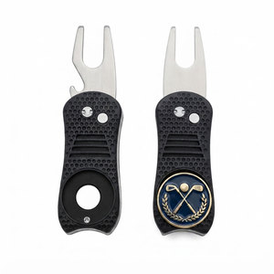Switchblade <b>Golf</b> Divot Tool | Durable Waterproof Zinc Alloy Pop-Up Repair Fork | Custom Engraved Golfer Gift Course Souvenir - Product Image 2