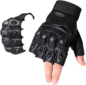 Gants de moto en cuir véritable pour hommes, en cuir de cerf, pour le cyclisme, gants chauds et épais pour l'hiver, pour moto - Product Image 1