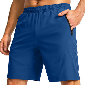 Pantalones cortos deportivos de poliéster y algodón para hombre, pantalones cortos de verano para hombre, transpirables, ligeros, con cordón ajustable, pantalones cortos sólidos para hombre - Product Image 1