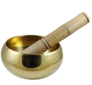 Bol chantant tibétain en métal artisanal pour la méditation bouddhiste et la guérison, bol chantant en laiton, excellent pour la thérapie sonore - Product Image 6