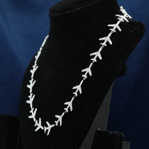 Iced 1.5mm Brilliant Cut Moissanite Tennis Chain Necklace Cross Design 925 Sterling Silver for Certified Gift Option Trendy - Product Image 3