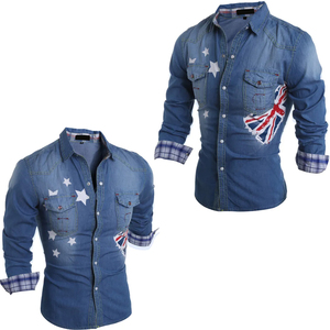 Camisa de Mezclilla de Algodón de Manga Larga Ligera con Diseño Personalizado, Superventas / Camisa de Mezclilla para Hombre de Primera Calidad y Estilo Premium - Product Image 3