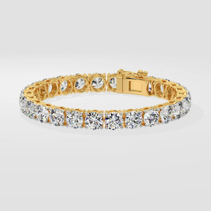 Pulsera de Diamantes Cultivados en Laboratorio de 1 Quilate, Corte Brillante Clásico, Oro Blanco de 18K, Engaste de Garras, Elegancia Atemporal, Brillo Radiante - Product Image 1