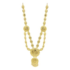 Conjunto de Joyería Nupcial Larga Estilo Dubái al por Mayor, Chapado en Oro de 14K, 18K, 24K, Diseño Turco Tradicional, Conjunto de Joyería de Moda - Product Image 3