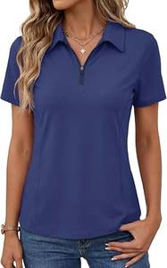 Polo zippé pour femme, style streetwear tendance été, manches courtes, avec détails - Product Image 2