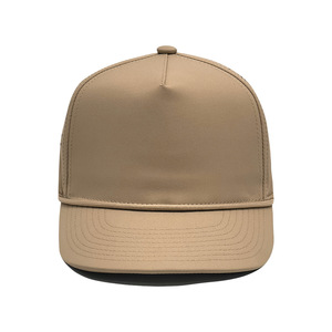 ODM OEM Custom Khaki Sporty Cap Adjustable Laser Cut 5-Panel Golf <b>Hat</b> Structured Rope Cap High Crown Baseball Cap Outdoor - Product Image 1