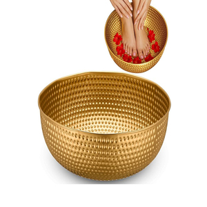 Cuenco de cobre martillado para baño de pies, hecho a mano, tradicional, para pedicura y remojo - Product Image 5