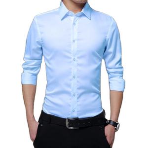 Camisa de diseño informal de manga larga de alta calidad superior para hombres con logotipo personalizado Precio barato Premium 100% algodón Calidad de exportación - Product Image 3