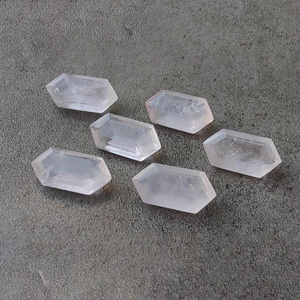 Cuarzo Rosa Natural AAA+ con Corte Facetado Hexagonal, Piedra Suelta Calibrada, para Joyería - Product Image 5