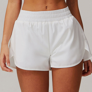 Pantalones Cortos de Satén Blancos de Cintura Alta para Hombre, Casuales, Transpirables, con Cintura Elástica, de Color Sólido, Tejido de Tela - Product Image 1