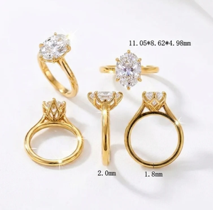 3 CT 14k <b>Gold</b> Marquise Cut VVS1 IGI Certified Tension <b>Set</b> Rhodium Plated Women's Cocktail <b>Ring</b> - Product Image 1