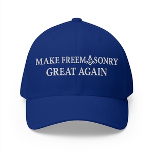 Gorra de béisbol bordada Premium Master Mason Blue Lodge con diseño Make Freemasonry Great Again - Product Image 2