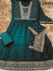 Lehenga Choli de Seda Negra con Bordado, Vestido de Novia Tradicional Largo Hasta el Suelo para Mujer, Estilo India Pakistán - Product Image 3