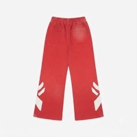 Nouvel ensemble de survêtement à capuche pour homme avec logo personnalisé, dégradé rouge, manches longues, fermeture éclair frontale, style streetwear, pantalon de jogging avec poches latérales, idéal pour l'automne