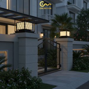 โคมไฟเสาประตูเวียดนาม ซีเอ็ม เดคคอร์ สำหรับภายนอก/ผนัง/วิลล่า/สวน แบบติดตั้งบนผนัง  3500K (แสงวอร์มไวท์) AC 220V( ± 10%)  แบบฝัง - Product Image 2