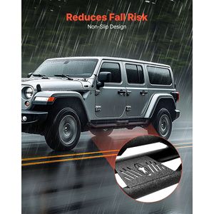 Estribos Laterales de Acero al Carbono Negro para Jeep Wrangler JL 4 Puertas 2018-2025, 6 Pulgadas, Capacidad de Carga de 550 Libras - Product Image 6