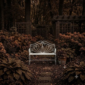 Banc de jardin artistique en fer forgé européen classique de luxe, 2 places, pour extérieur, revêtement poudré - Product Image 3