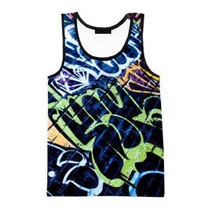 Camisetas sin Mangas con Estampado 3D de Grafiti Neón, para Hombre y Mujer, Estilo Hip Hop, Casual, Holgadas, para Verano - Product Image 6