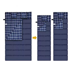 Sacs de couchage en polaire pour 2 personnes, de type enveloppe, super longs, légers, de haute qualité, personnalisables, adaptés à 3 saisons, orientés vers l'exportation - Product Image 4