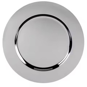 Assiette de présentation de luxe en acier inoxydable finition or, assiette décorative pour mariage, événement, hôtel, restaurant, banquet, fête - Product Image 5