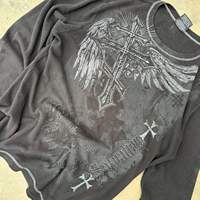 Kaos Grafis Vintage Premium Digital Oversize Boxy Retro Print on Demand dengan Cucian Asam Distressed Berkualitas Tinggi Khusus