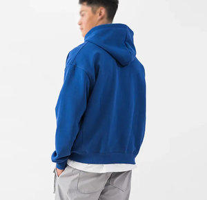 Custom Men's Full Zip Hoodies Cotton Fleece Oversized Casual Streetwear Heavyweight Blank Men's Hoodies & Sweatshirts Supplier - Product Image 3