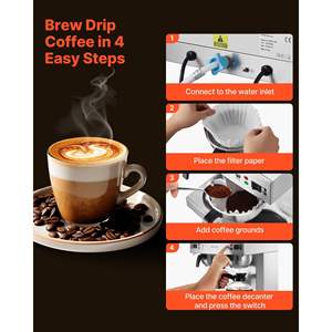 Cafetière à filtre commerciale 24 tasses, 4 carafes en verre, 4 plaques chauffantes pour carafe, cafetière en acier inoxydable à double tête pour le café - Product Image 5