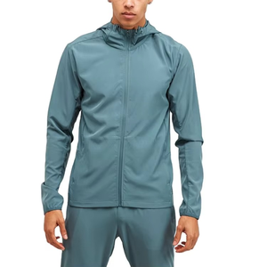 New Style 2026 Men Hooded Windbreaker Tracksuit Set <b>Lightweight</b> Full Zip <b>Jacket</b> Pants <b>Running</b> Training Sportswear - Product Image 1