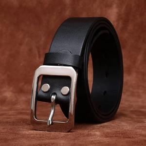 Cinturón de Cuero para Hombre, Formal, para Trabajo, de Piel de Vaca, Curtido Vegetal, Grueso, de Latón y Acero, Versátil, Transpirable, Ecológico y Resistente - Product Image 4