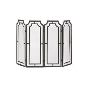 Nuevo Protector de Chimenea de Hierro Forjado con Marco Metálico y Panel Único Pequeño Plano - Product Image 2