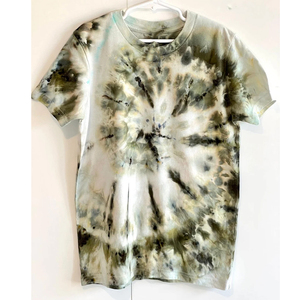 T-shirt en coton 100% tie-dye en spirale, personnalisable avec logo, coupe oversize, streetwear décontracté unisexe, vente en gros - Product Image 6