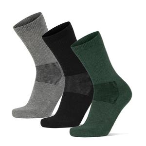 <b>Men's</b> Crew <b>Socks</b> Solid Dark Green Knitted Cotton Breathable Regular Fit Autumn Wear - Product Image 4