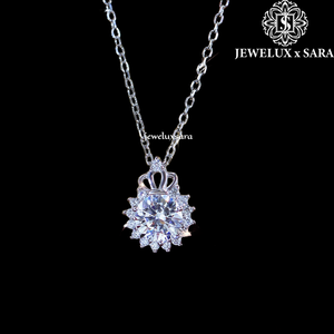 Collar de Plata con Diamante Moissanite de Moda con Colgante Brillante para Mujer, Ideal para Bodas, Fiestas de Compromiso y Uso en la Oficina - Product Image 2