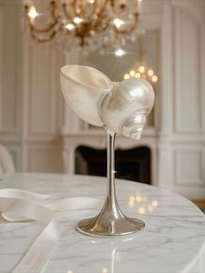 Offres Spéciales – Verres à Vin/Martini Faits Main en Forme de Coquillage, Design Moderne Écologique Personnalisé, Capacité 500-1000ml, Idéal Mariage/Maison - Product Image 5
