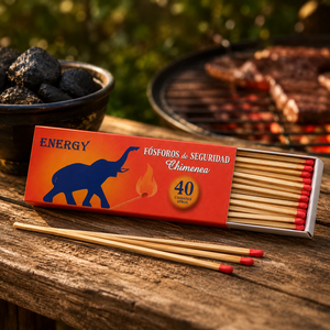 Classic BBQ Safety <b>Matches</b> Eco-Friendly Printing Logo Extra <b>Long</b> Matchsticks Grill Outdoor Cooking 110x65x20mm 40 Sticks Buyer - Product Image 5
