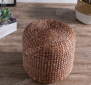 Repose-pieds rond en bambou écologique - Design traditionnel moderne, portable, pour appartement et parc - Product Image 4
