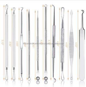 Kit de soins du visage professionnel 5 pièces extracteur de boutons pour l'élimination des imperfections d'acné des points noirs Instruments de soins de la vie personnalisés - Product Image 6
