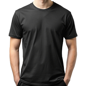 T-shirt en coton biologique 100% pour homme, col en V, tricoté, couleur personnalisable, écologique, respirant, séchage rapide, confort quotidien - Product Image 5