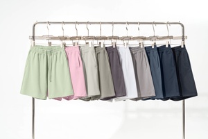Pantalones Cortos Básicos Lisos para Hombre, 100% Algodón, de Alta Calidad, a la Moda, Holgados, Casuales, Estilo Urbano - Product Image 6