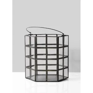 Handmade Iron Candle Holder Contemporary Living Room Accent ProductDesigner Wooden Handmade <b>Lantern</b> <b>Set</b> for Premium Home Decor - Product Image 1