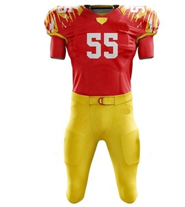 Maillot de football américain professionnel personnalisé, respirant, à manches courtes, impression par sublimation, ensemble uniforme d'équipe, été, grande taille - Product Image 6